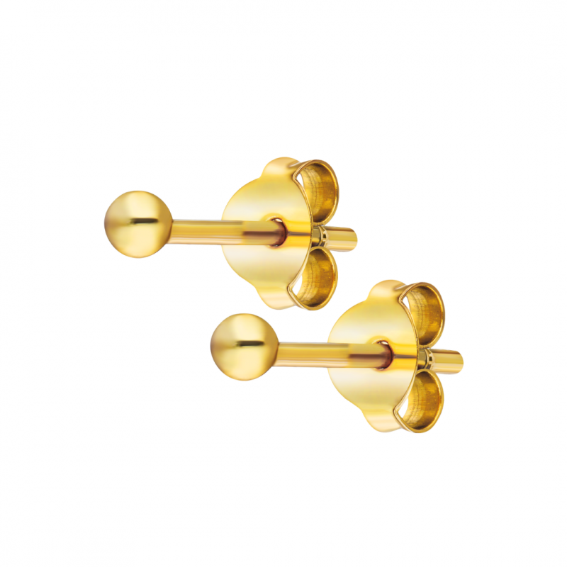 MEDIUM BALL STUD EARRINGS (5MM) 